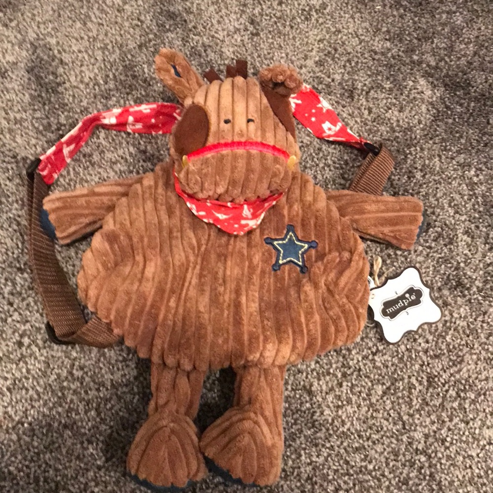 Cowboy horse mini backpack.